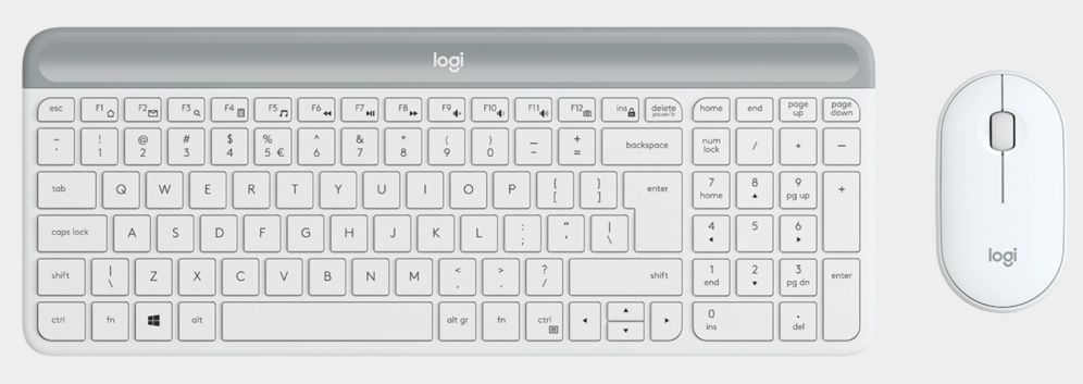 COMBO TECLADO RATON LOGITECH MK470 RF INALAMBRICO BLANCO