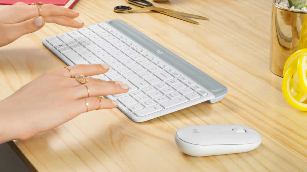 COMBO TECLADO RATON LOGITECH MK470 RF INALAMBRICO BLANCO - detalle