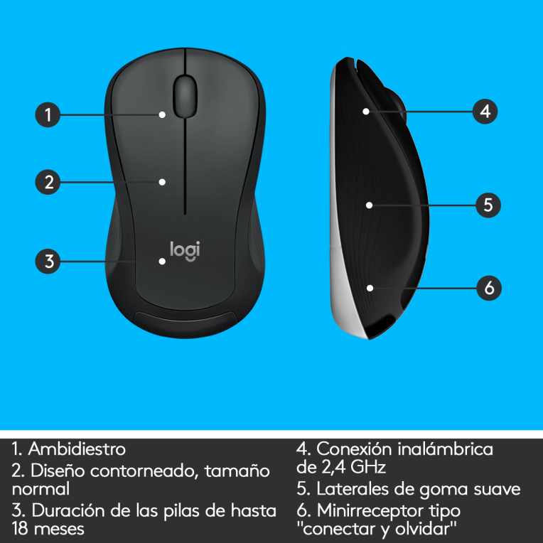 COMBO TECLADO RATON LOGITECH MK540 NEGRO INALAMBRICO PILAS - detalle