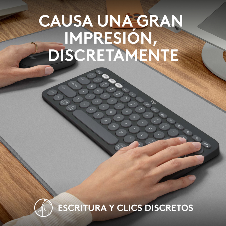 COMBO TECLADO RATON LOGITECH QWERTY INALAMBRICO GRAFITO - detalle