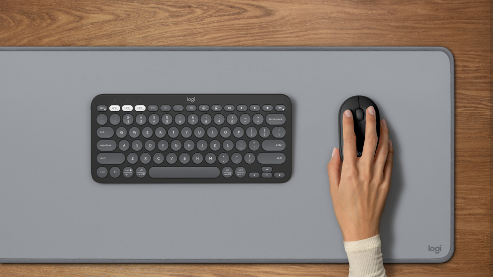 COMBO TECLADO RATON LOGITECH QWERTY INALAMBRICO GRAFITO - detalle