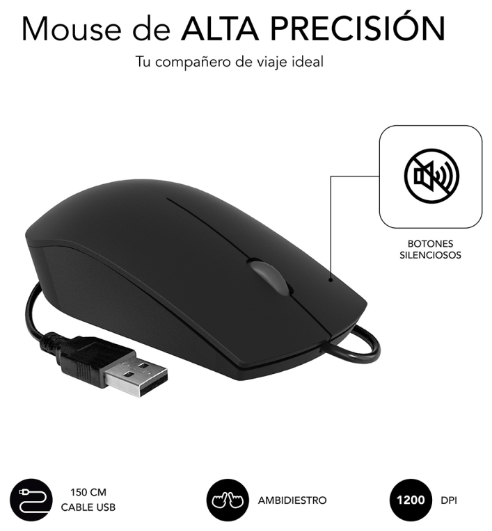 COMBO TECLADO RATON SUBBLIM BUSINESS SLIM USB NEGRO - detalle