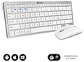 COMBO TECLADO RATON SUBBLIM MULTIDISPOSITIVO BLUETOOTH PLATEADO/BLANCO