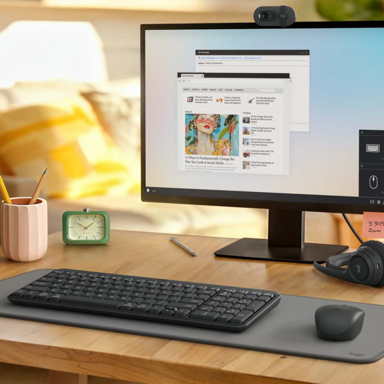 COMBO TECLADO Y RATON LOGITECH MK250 BLUETOOTH NEGRO - detalle