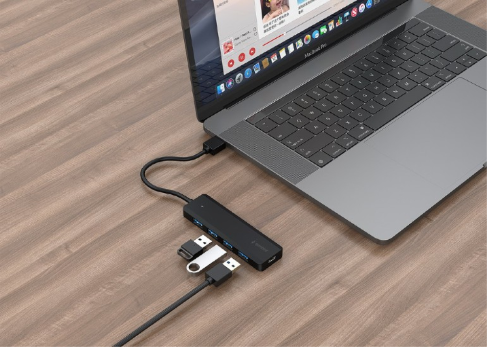CONCENTRADOR GEMBIRD USB 3.1 (GEN.1) DE 4 PUERTOS - detalle