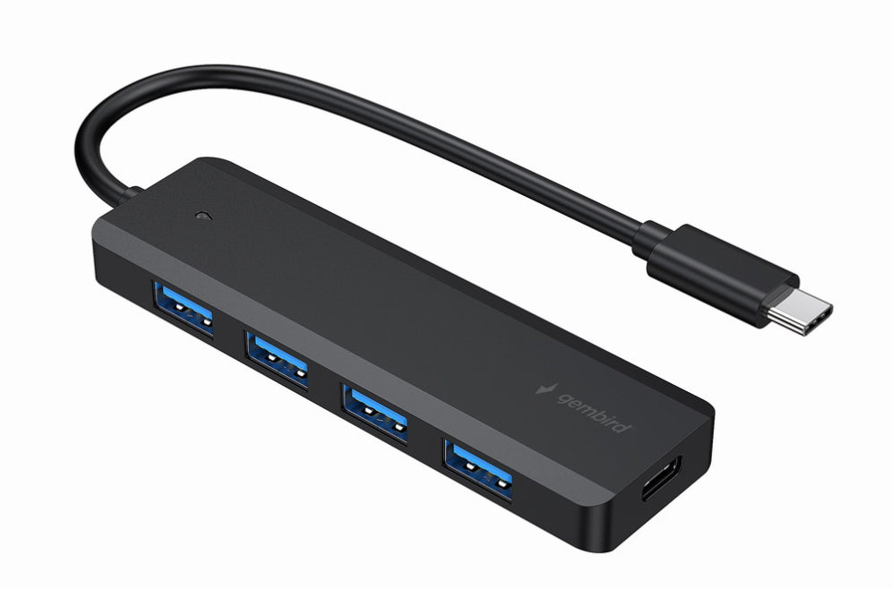 Gembird UHB-CM-U3P4P-01 hub d'interfície USB 3.2 Gen 1 (3.1 Gen 1) Type-C Negre