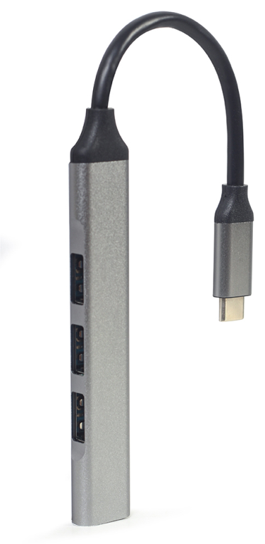 CONCENTRADOR GEMBIRD USB TIPO C - 4P (USB3 X 1 PUERTO, USB2 X 3 PUERTOS) SILVER - detalle