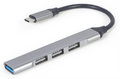 CONCENTRADOR GEMBIRD USB TIPO C - 4P (USB3 X 1 PUERTO, USB2 X 3 PUERTOS) SILVER