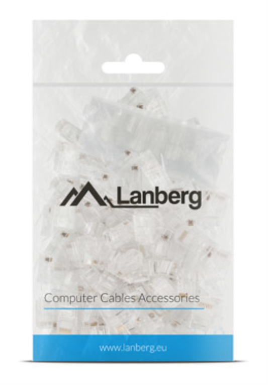 CONECTOR CAT.6 LANBERG UTP 8P8C PACK 100 UDS - detalle
