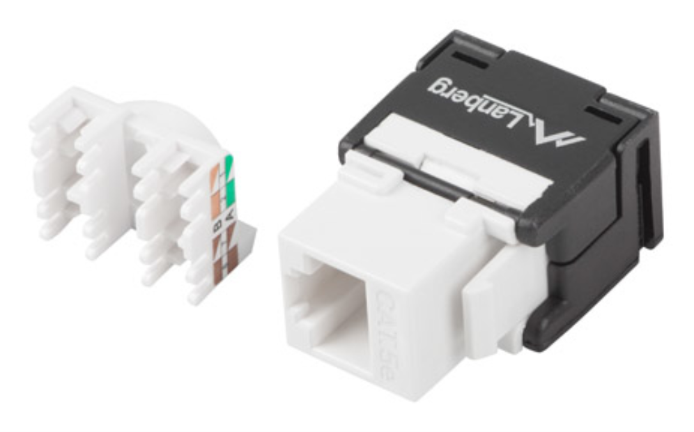 CONECTOR KEYSTONE LANBERG CAT.5E UTP RJ45 180 GRADOS SIN HERRAMIENTAS - detalle
