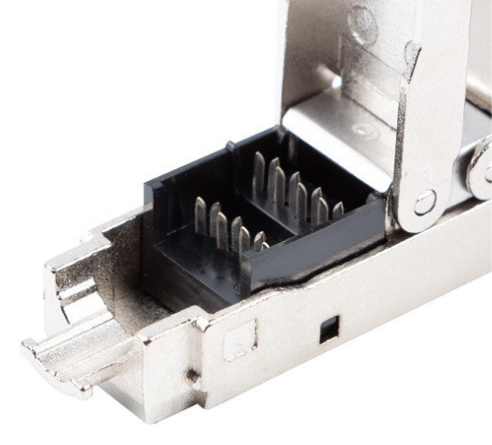 CONECTOR LANBERG ADAPTADOR 2X RJ45 CAT6 FTP PLUG 8P8C TOOL-LESS - detalle