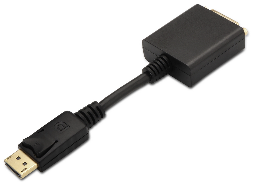 CONVERSOR AISENS DISPLAYPORT A DVI SINGLE LINK DP/M-DVI/H 15CM - detalle