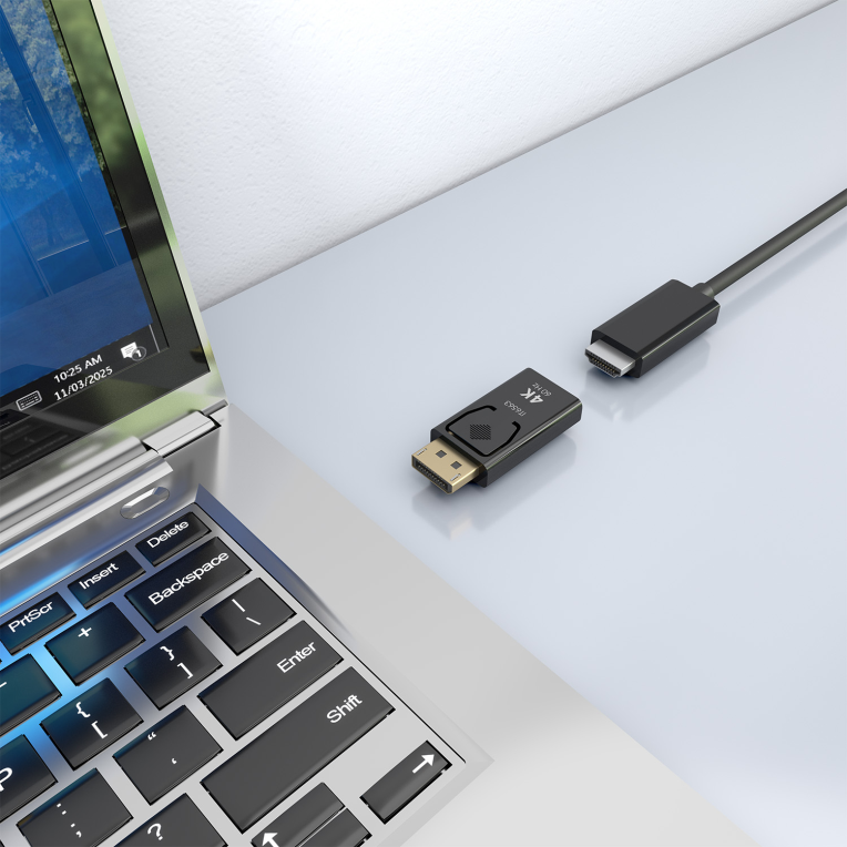 CONVERSOR AISENS DISPLAYPORT A HDMI 4K@60HZ DP/M-HDMI/H NEGRO - detalle