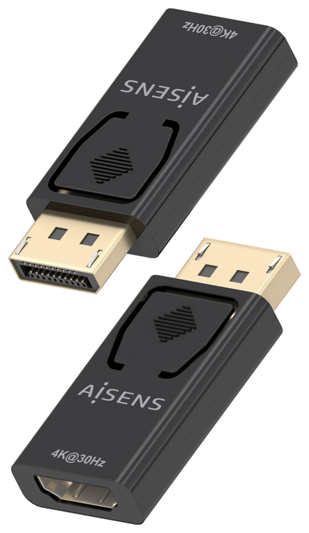 CONVERSOR AISENS DISPLAYPORT A HDMI 4K30HZ DP/M-HDMI/H NEGRO - detalle