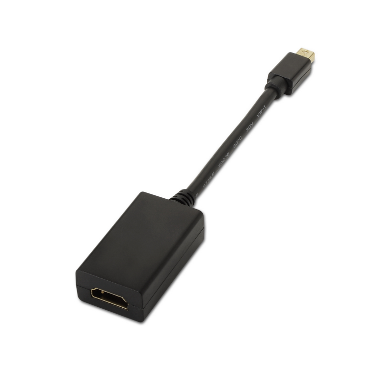 AISENS A125-0137 adaptador de cable de vídeo 0.15 m Mini DisplayPort HDMI Negro