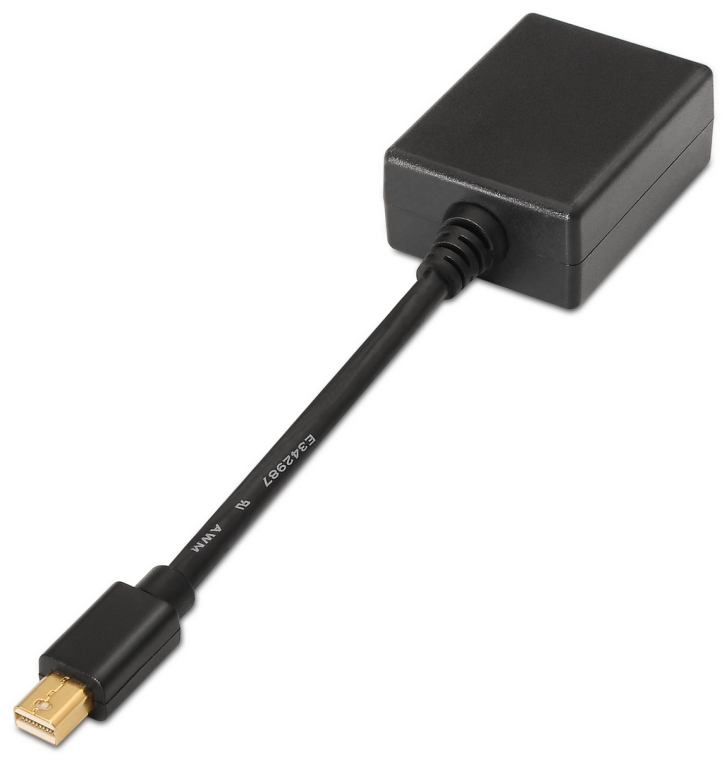 CONVERSOR AISENS MINI DISPLAYPORT A SVGA MDP/M-SVGA/H NEGRO 15CM - detalle
