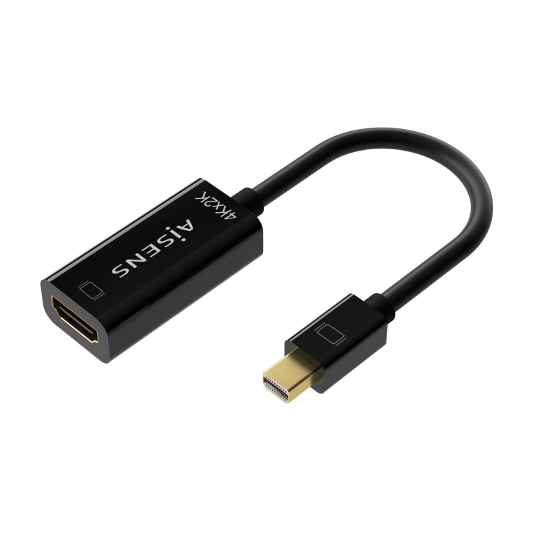 AISENS Conversor Mini DP V1.2 a HDMI V1.4 4K@30Hz. MDP/M-HDMI A/H. Negre. 15CM