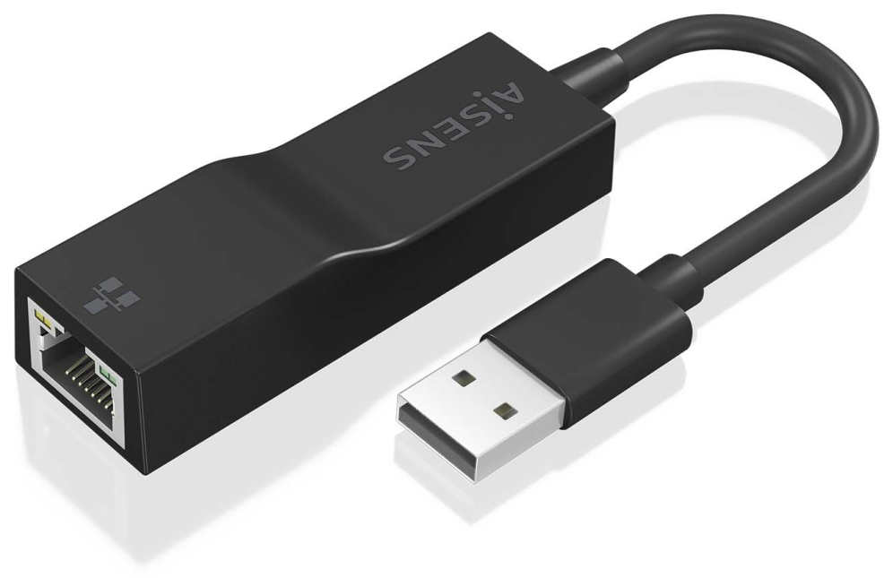 CONVERSOR AISENS USB 3.0A ETHERNET GIGABIT 10/100/1000 Mbps NEGRO15 CM - detalle