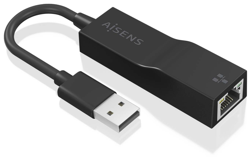 CONVERSOR AISENS USB 3.0A ETHERNET GIGABIT 10/100/1000 Mbps NEGRO15 CM