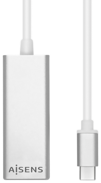 CONVERSOR AISENS USB3.1 GEN1 USB-C A ETHERNET GIGABIT 15CM - detalle