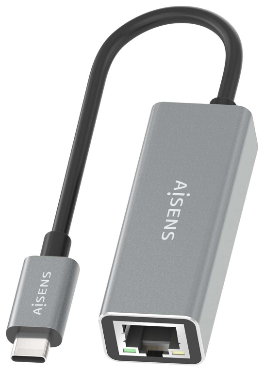 CONVERSOR AISENS USB3.1 GEN1 USB-C A ETHERNET GIGABIT GRIS 15CM - detalle