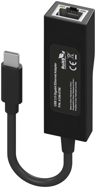 CONVERSOR AISENS USB3.1 GEN1 USB-C A ETHERNET GIGABIT NEGRO 11CM - detalle