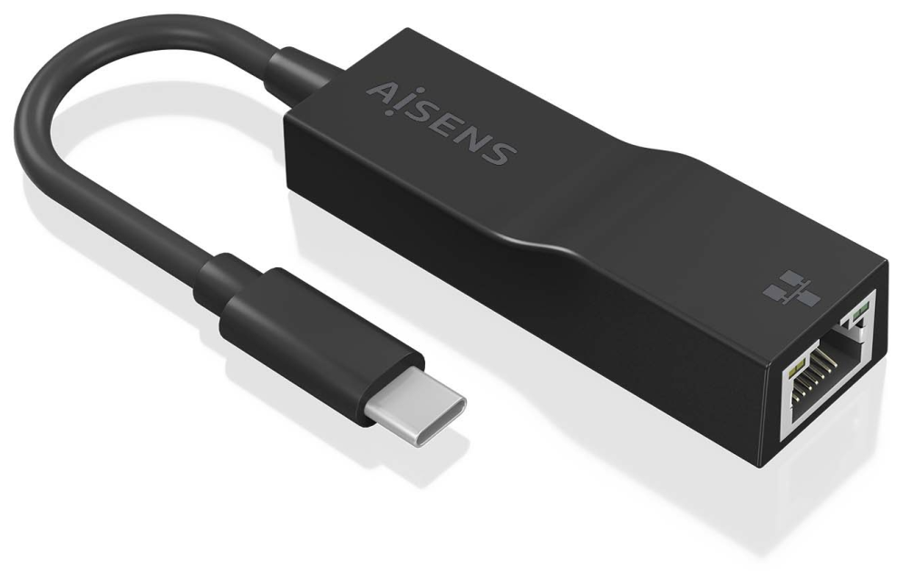 CONVERSOR AISENS USB3.1 GEN1 USB-C A ETHERNET GIGABIT NEGRO 11CM
