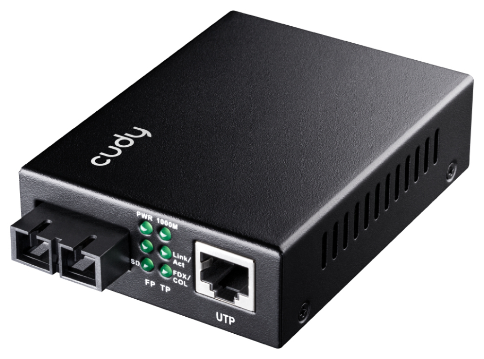 CONVERSOR CUDY 10/100/1000M GIGABIT ETHERNET MEDIA CONVERTER