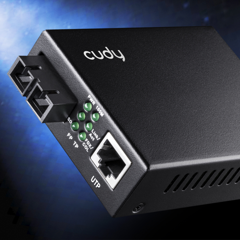 CONVERSOR CUDY 10/100M ETHERNET MEDIA CONVERTER - detalle