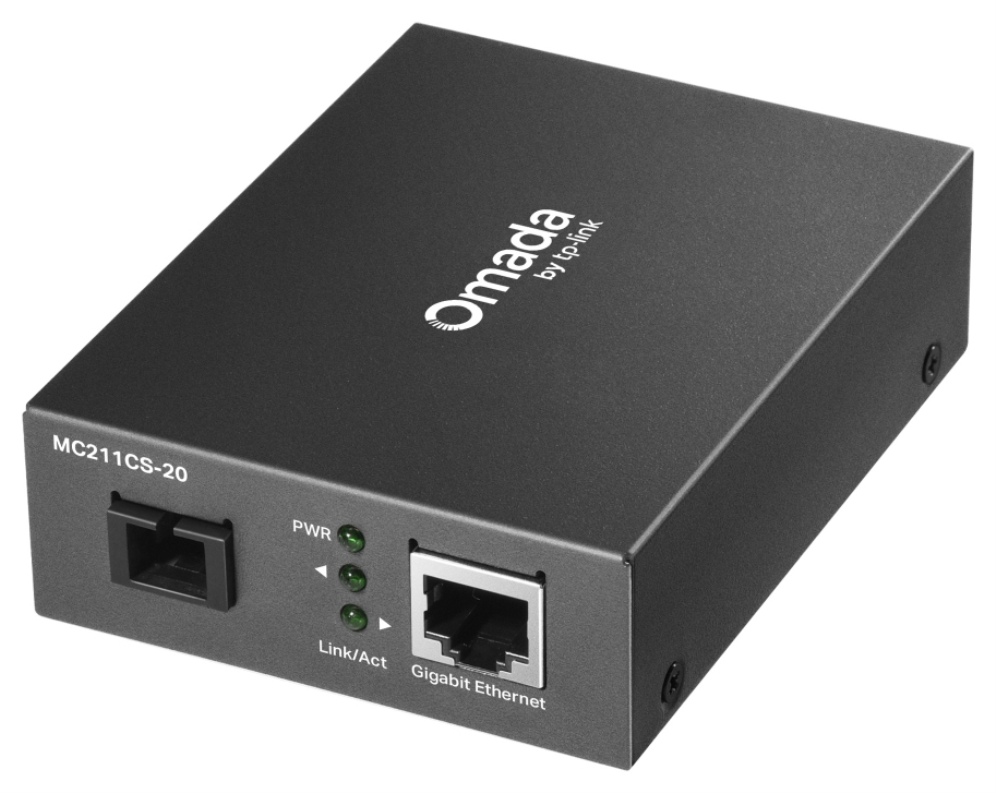 CONVERSOR DE FIBRA BIDIRECCIONAL OMADA MONOMODO MC211CS-20