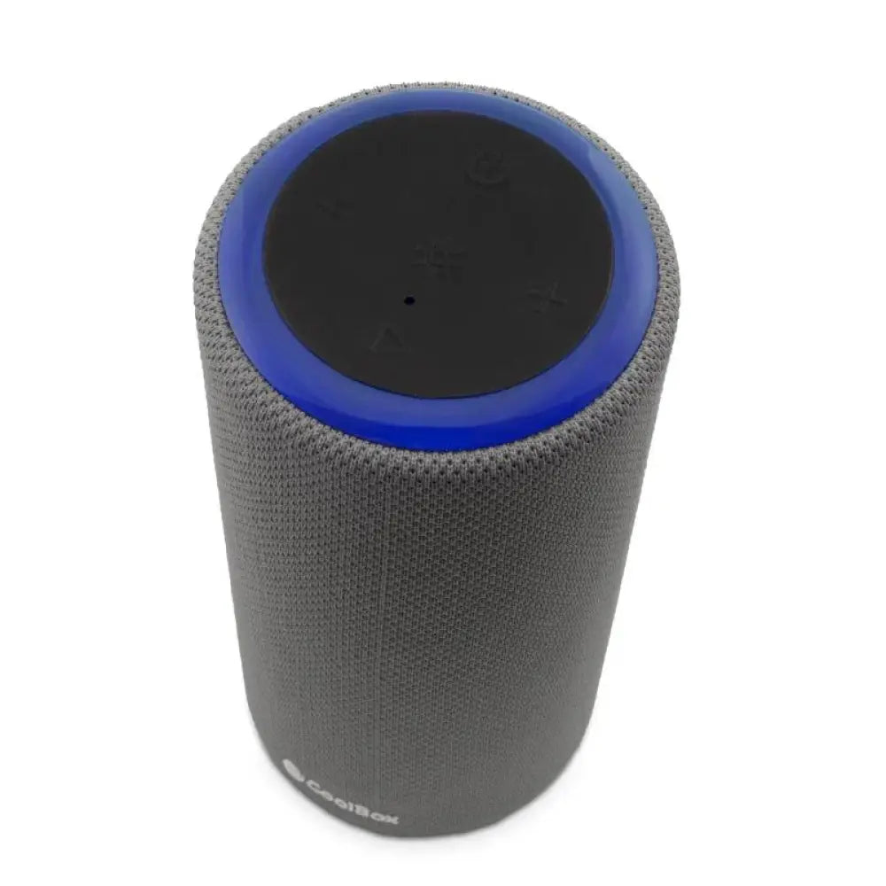 Altavoz portátil y dock COOLBOX BT5.3 7WX2, con diseño compacto y controles laterales, ideal para música en movimiento.