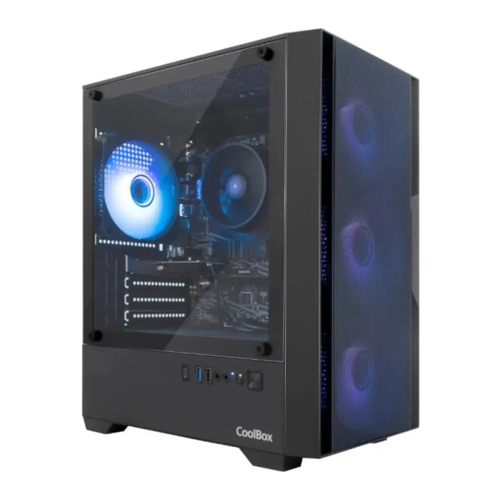 Coolbox Caja Gaming MATX GM200 F.Mesh S.FTE ARGB N - detalle