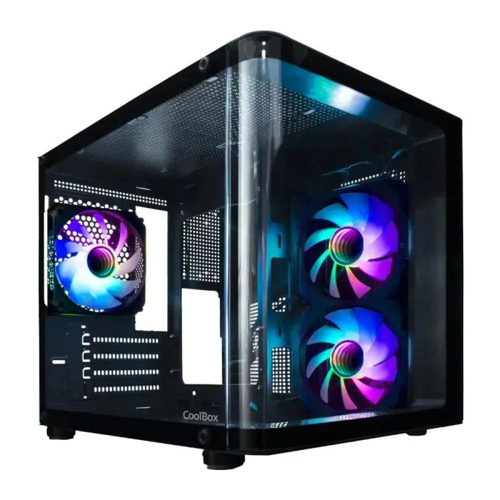 COOLBOX CHASIS MATX GM100 CRISTAL 3XVENT.ARGB - detalle