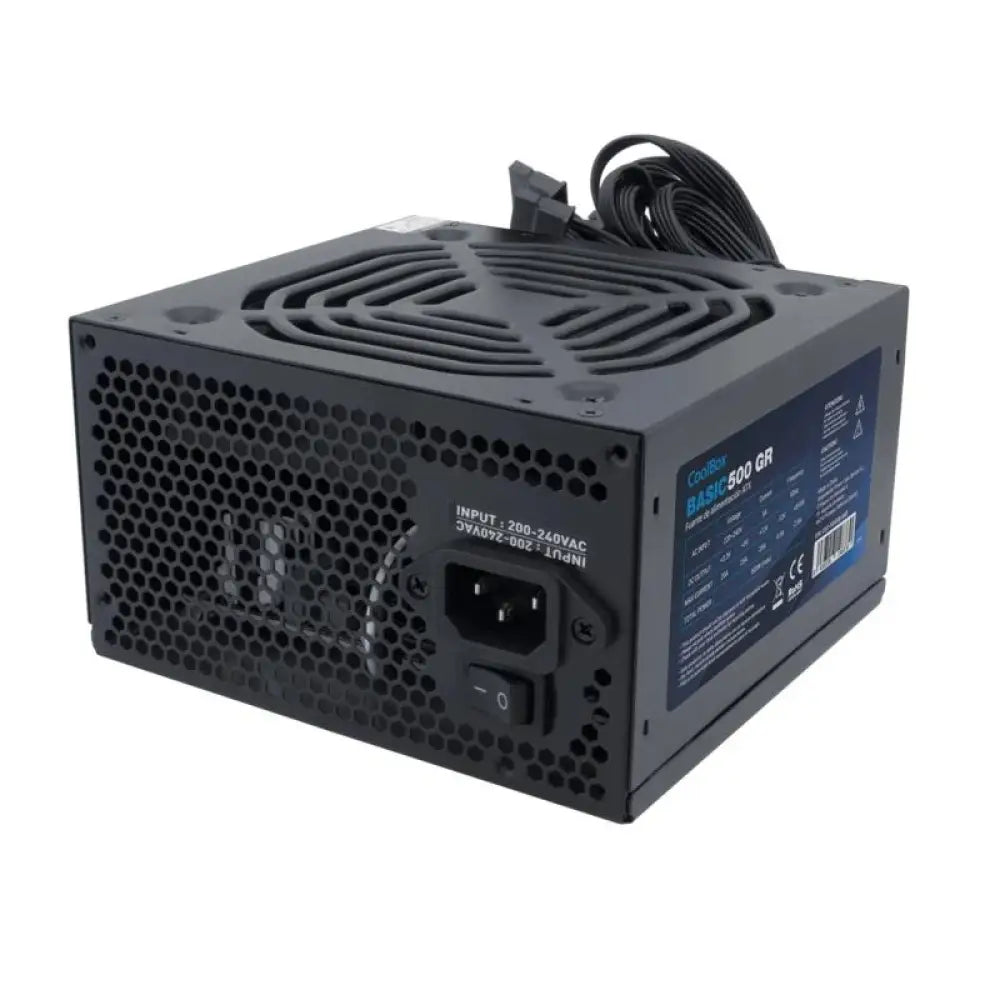 CoolBox Fuente.Alim 20+4 pin ATX BASIC 500W - detalle