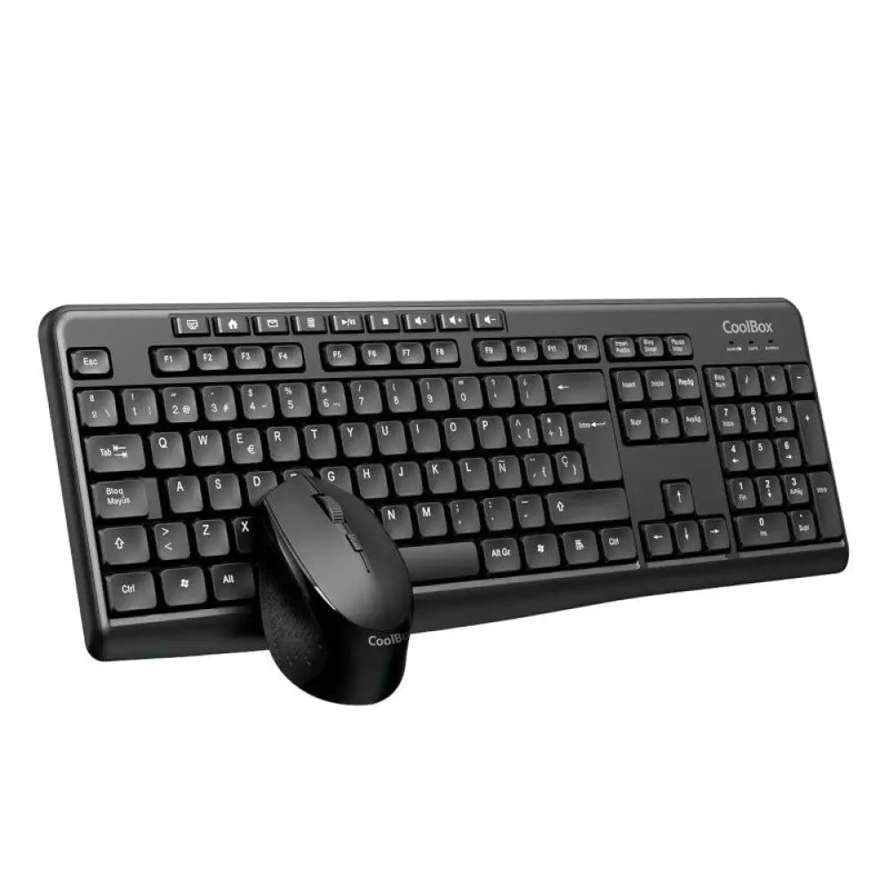 Teclado y ratón inalámbricos COOLBOX, kit de accesorios de computadora con diseño moderno y funcionalidad inalámbrica.