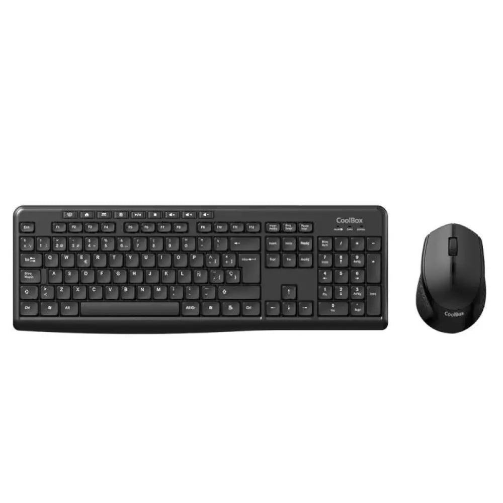 Teclado y ratón inalámbrico COOLBOX, kit moderno con diseño compacto, ideal para oficina y uso diario.