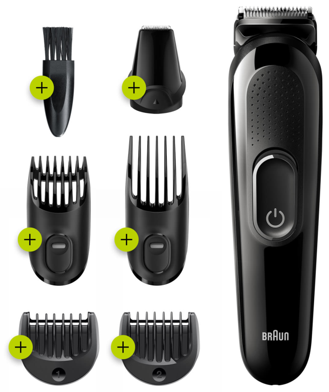 CORTAPELOS BARBERO BRAUN MGK3225 KIT 6 ACCESORIOS - detalle
