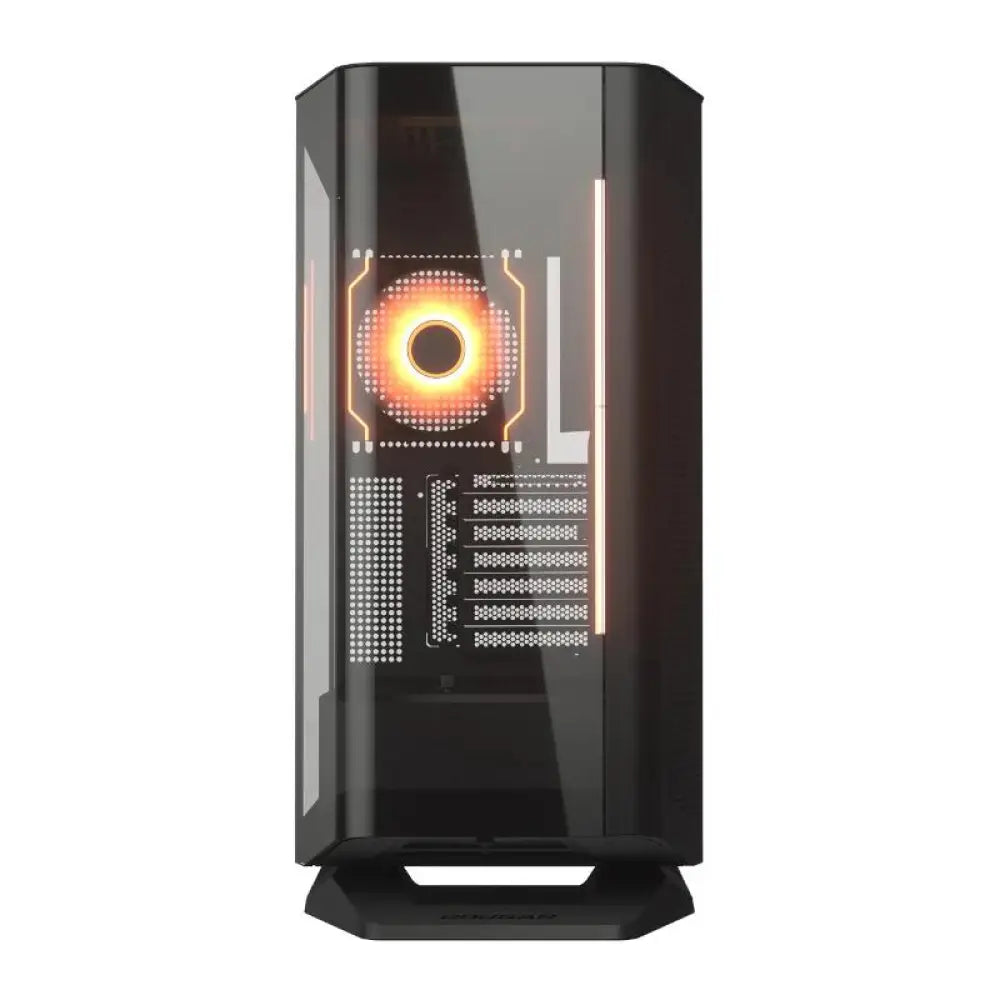 Caja de PC Cougar FV270 RGB y Fte Gex Pro 850, semitorre y miditorre con iluminación RGB y diseño moderno.