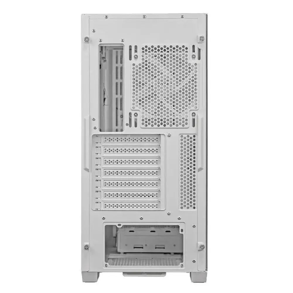 Caja miditorre Cougar Uniface blanca, semitorre de diseño compacto y moderno, con ventilación y espacio para componentes de alta gama.