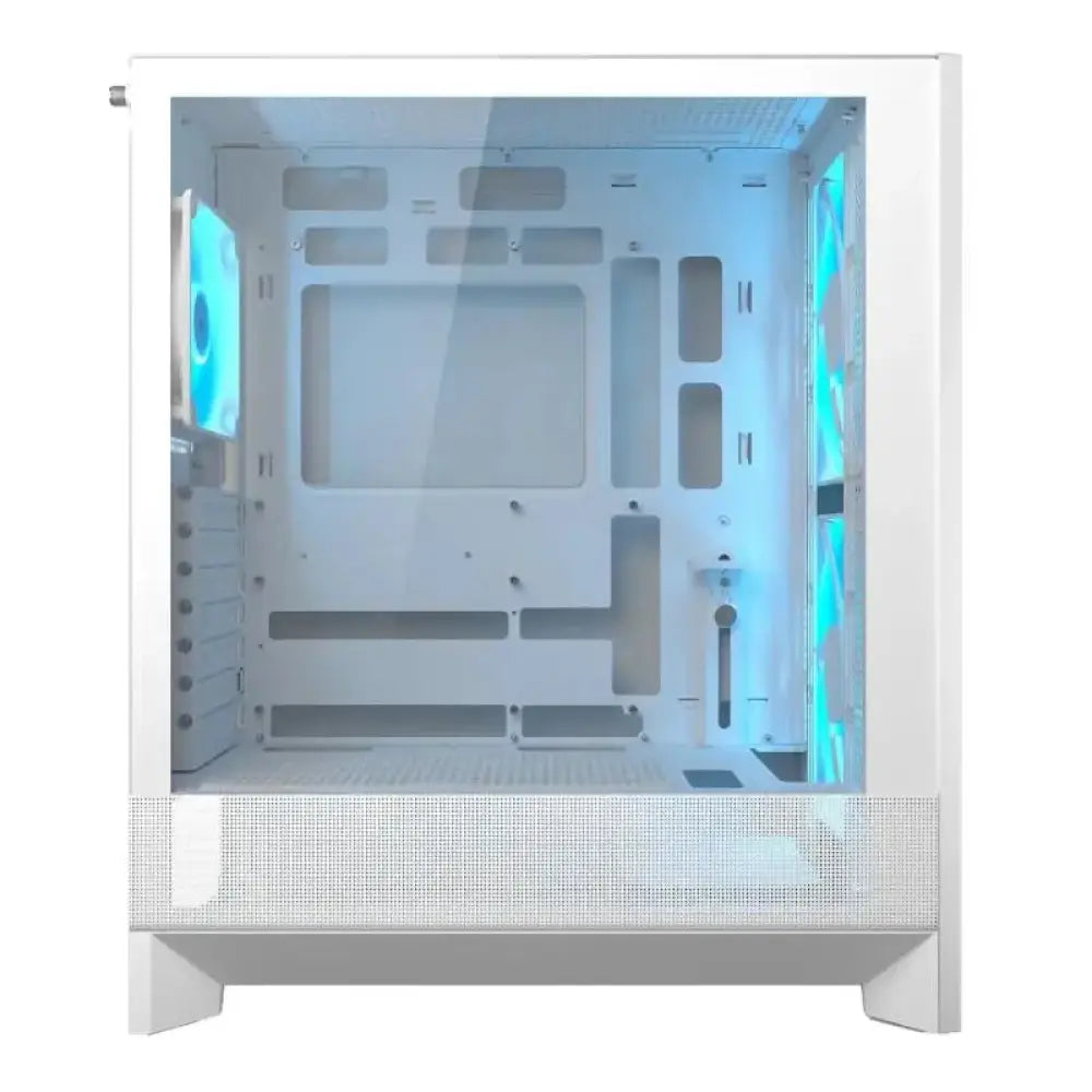 Caja semitorre Cougar Airface 180 blanca, con diseño moderno y ventilación eficiente, ideal para montaje de PC.