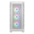 Caja semitorre Cougar Airface Pro RGB blanca, con ventiladores LED y diseño moderno para ensamblajes de PC gaming.