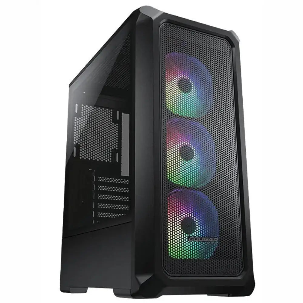 Caja semitorre Cougar Archon 2 Mesh RGB en color negro, con diseño ventilado y detalles en RGB para PC gaming.