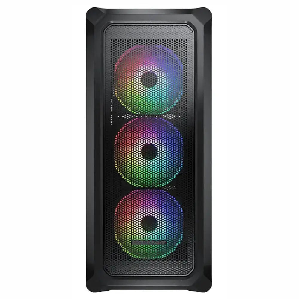 Caja semitorre Cougar Archon 2 Mesh RGB negra, con ventilación y diseño moderno para equipos de gaming y componentes de PC.