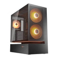 Caja semitorre Cougar CFV235 Mesh negra para PC, estructura con panel lateral de malla y ventilación eficiente