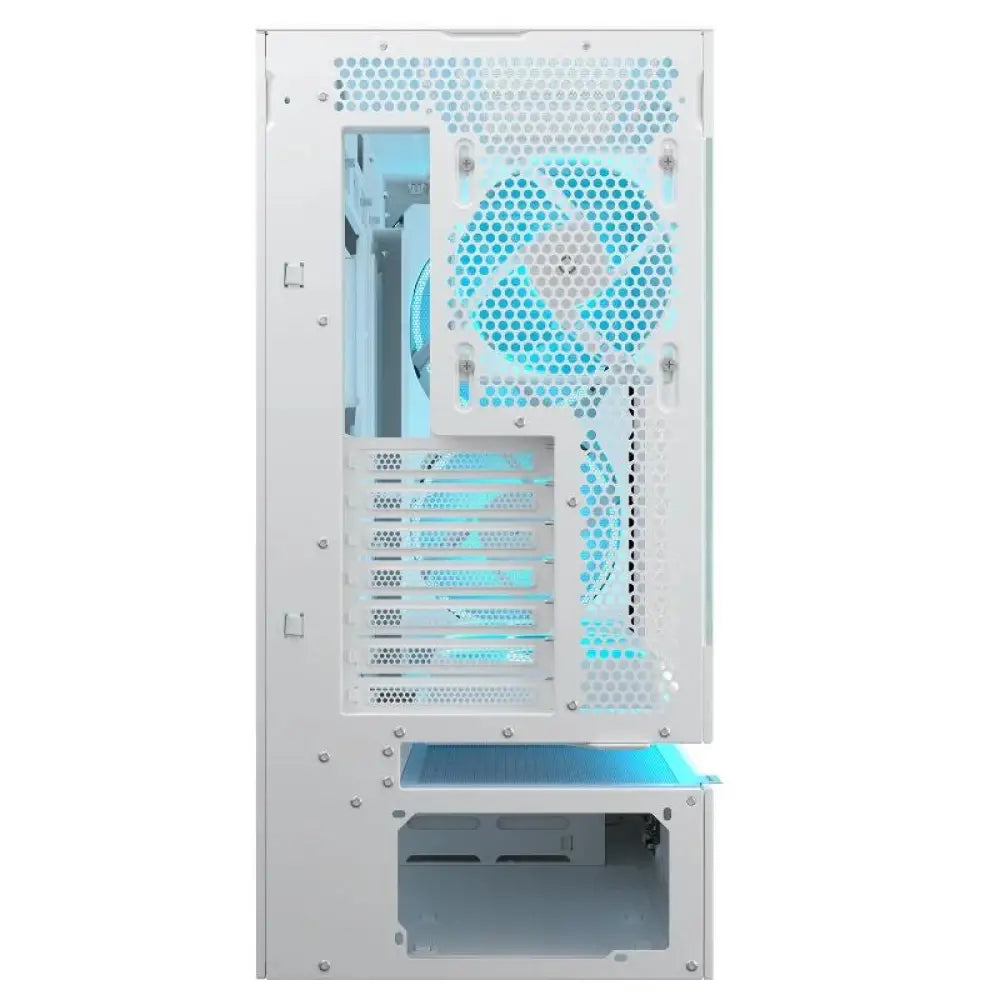 Caja semitorre COUGAR CFV235 Mesh Vision blanca, con diseño ventilado y estructura moderna para componentes de PC.