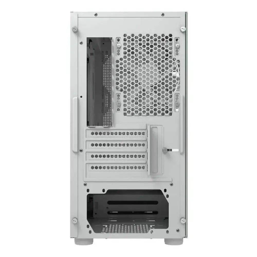 Caja uniface mini RGB blanca de la torre Cougar, compatible con microtorre y diseñada para componentes de PC.