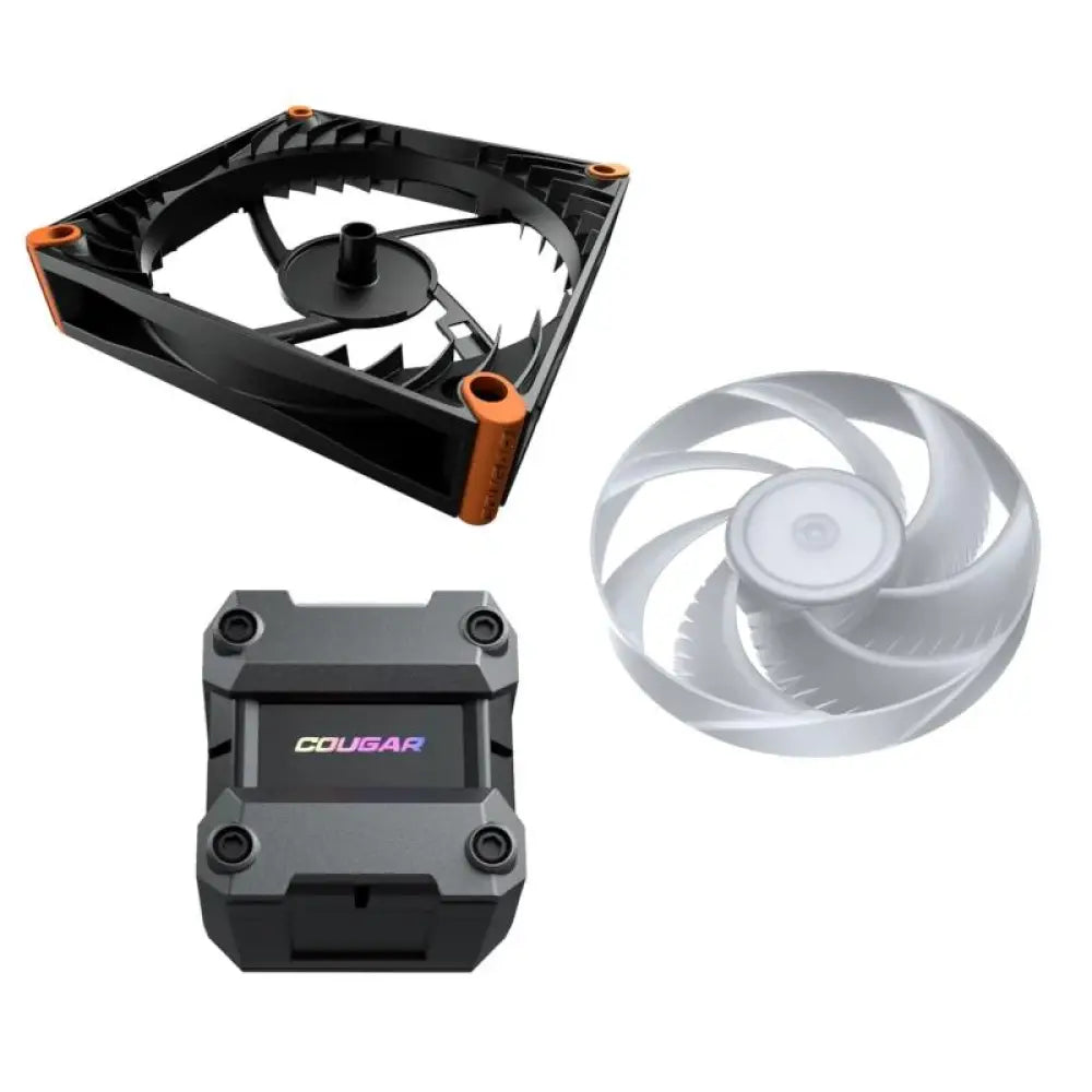 Refrigeración Cougar Poseidon Ultra 240 ARGB negra, sistema de enfriamiento para PC con iluminación RGB.