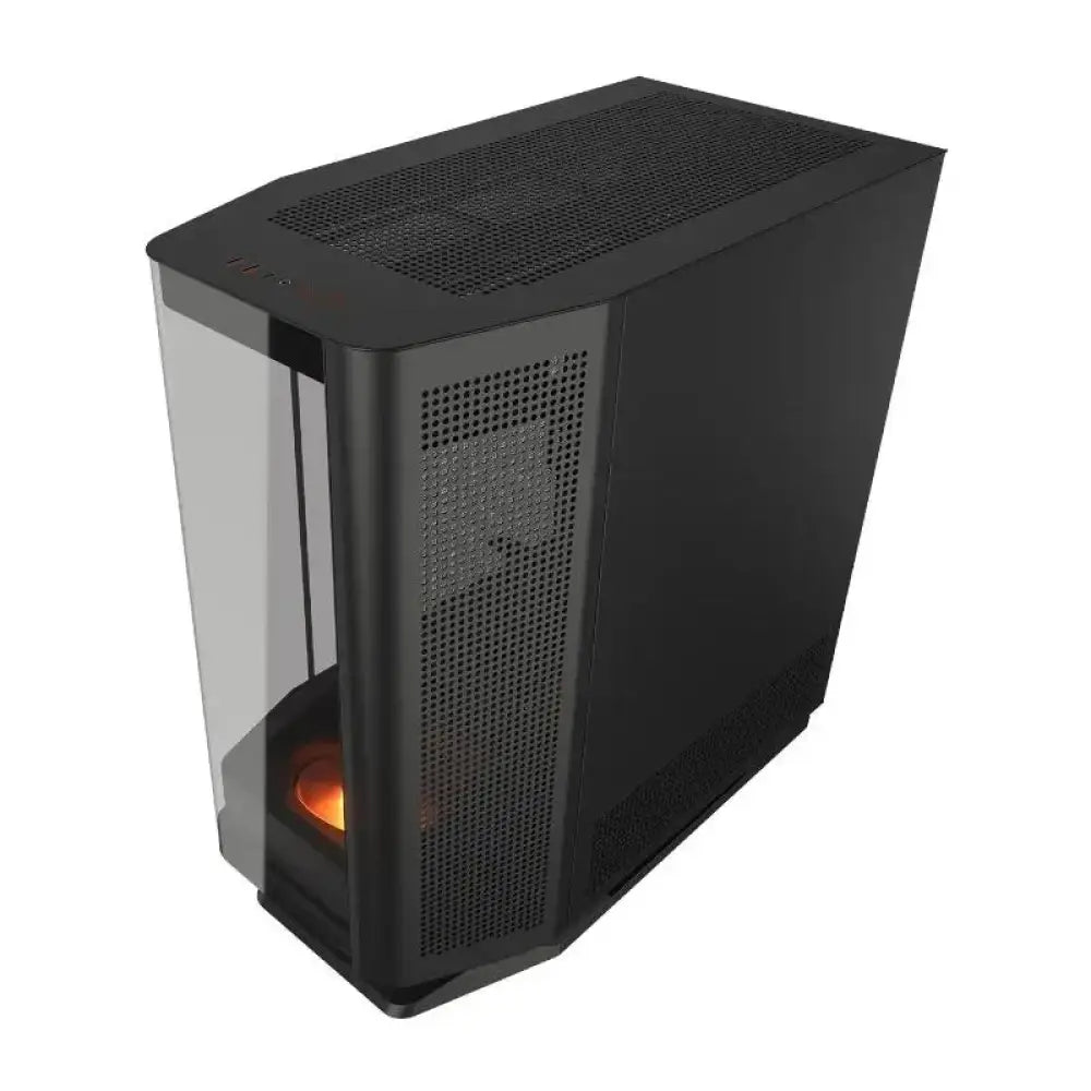 Gabinete semitorre Cougar FV270 RGB en negro con diseño elegante y ventilación avanzada para PC gaming.
