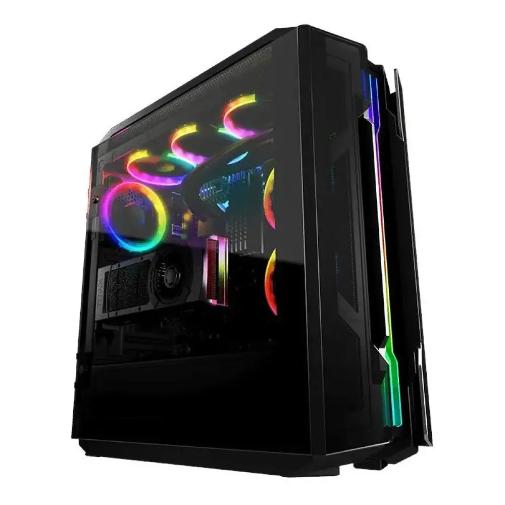 Caja semitorre Cougar GeminiPro con paneles de cristal templado y diseño elegante para componentes de PC.