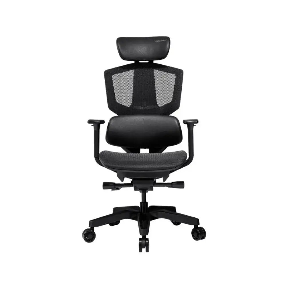 Silla gaming Cougar Argo One negra con diseño ergonómico y respaldo alto para comodidad en sesiones largas de juego.
